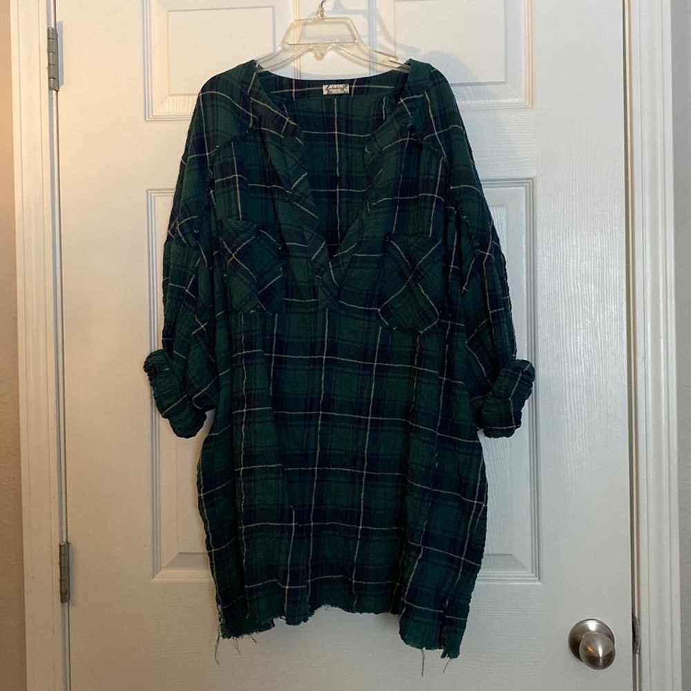 Free People Plaid Tunic